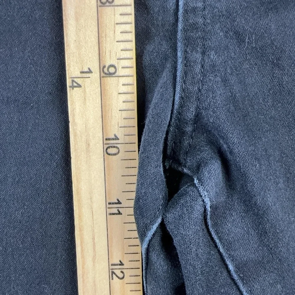 Nick Danger Shorts Mens 38 Black Denim Biker Distressed 8 Inseam Raw Hem Stretch